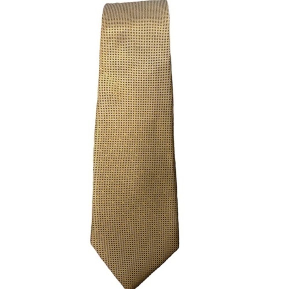 Jos. A. Bank Reserve luxury gold pin-dot skinny 3.25” tie #capsule wardrobe